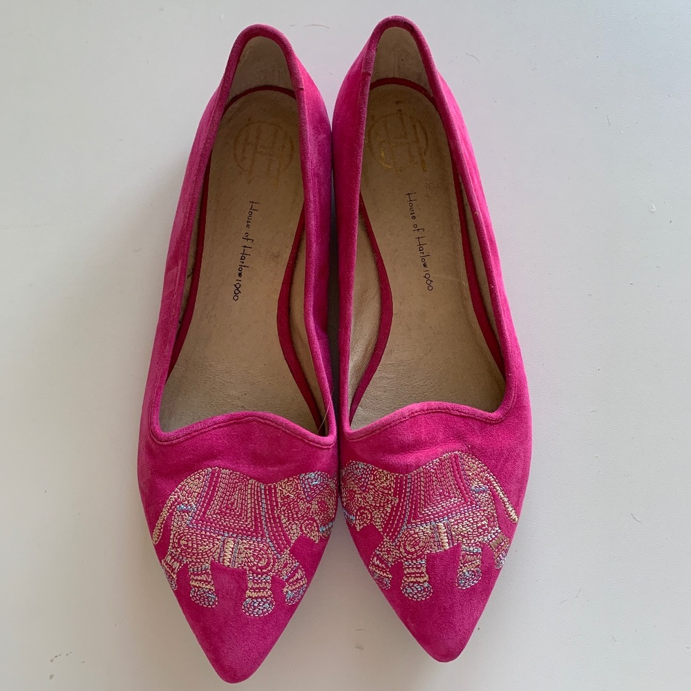 Pink Suede Flats